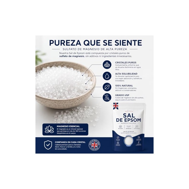 Sal De Epsom 1KG | Sales de Baño | Sin