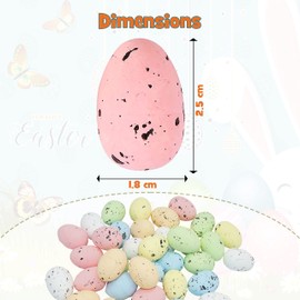 SRV Hub 36Pcs Easter Mini Eggs, Easter Decorations, Artificial Bird Eggs, Decorative Easter Eggs, Speckled Eggs for Kid Art Crafts Supplies
