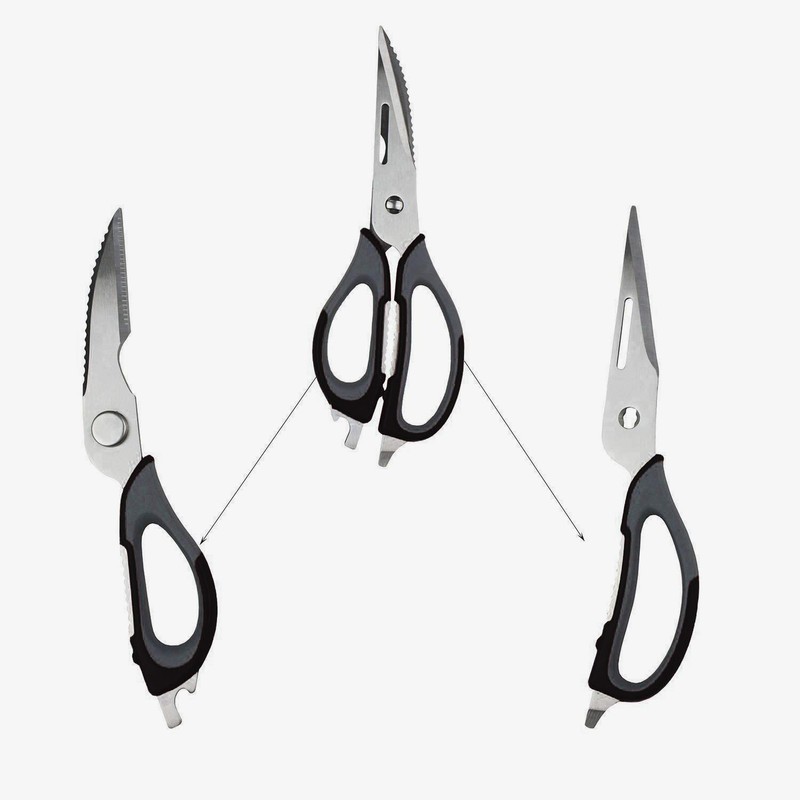 Kitchen Scissors, Professional Sturdy Stainless Steel Multipurpose Food Scissors with