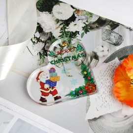 Acrylic42,Heart-Shaped Acrylic Plaque with Christmas Blessings, Good Friend Gifts, Mum Birthday Gifts, And Retirement Gifts for Women, Ideal for Christmas Décor and Thoughtful Presents for Loved Ones