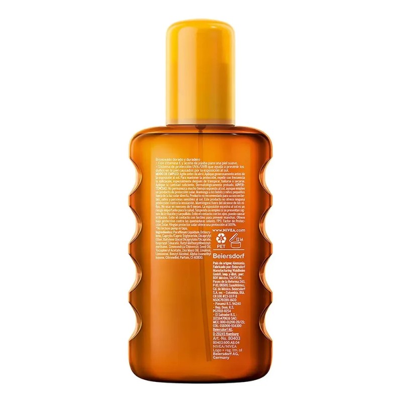Aceite Bronceador Nivea Sun Fps6 200ml