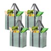 VENO 4 Pack Reusable Grocery Bags and Shopping Bags with