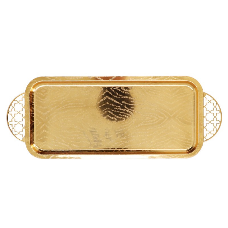 Serving Tray Gold Retro Light Luxury Oblong Water Cup Tea