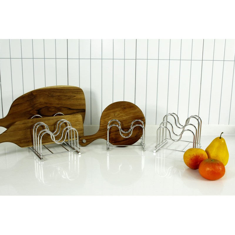 LENITH 304 Stainless Steel Wire Cutting Board Holder, Cutting Board