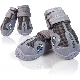Bella & Balu Paw Protection, Pack of 4, Size S, Dog Shoes, Waterproof with Non-Slip Sole and Reflective Velcro Fastening for Large, Medium and Small Dogs