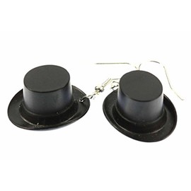 Miniblings Earrings Earrings schwz Magician Magic Hat Bowler Hat Hats Cylinder