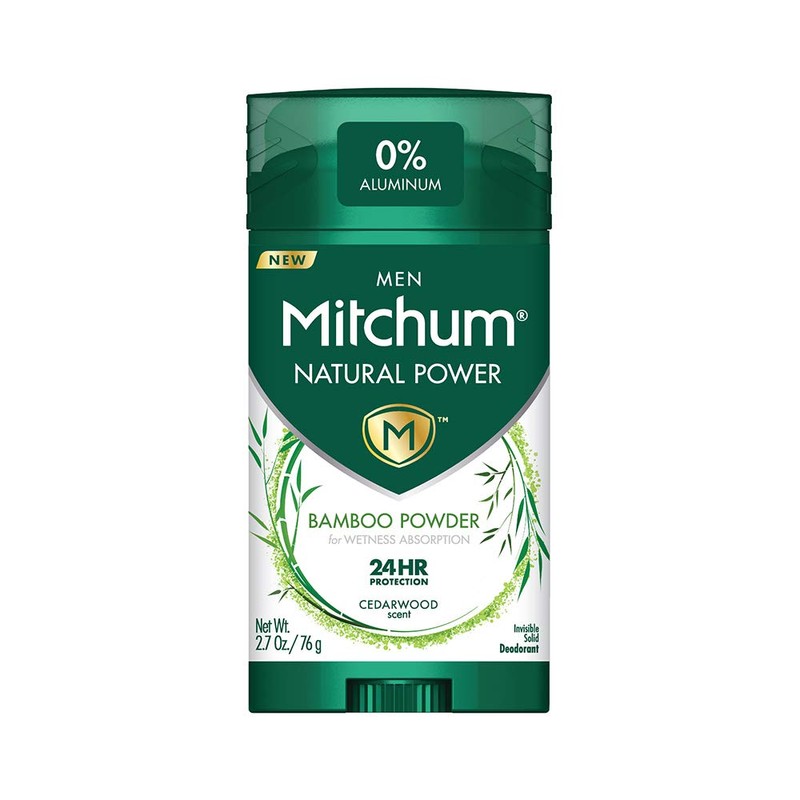 MEN Mitchum Natural Power Bamboo Powder for wetness absorption Cedarwood