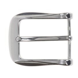 1 1/2" (38 mm) Nickel Free Single Prong Rectangular Belt Buckle, Silver