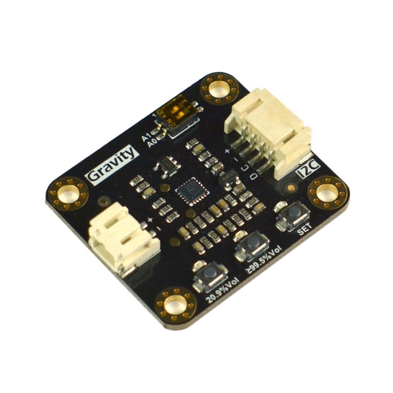 Gravity: I2C Electrochemical Oxygen Sensor (0-100% Vol) for Arduino/Raspberry Pi