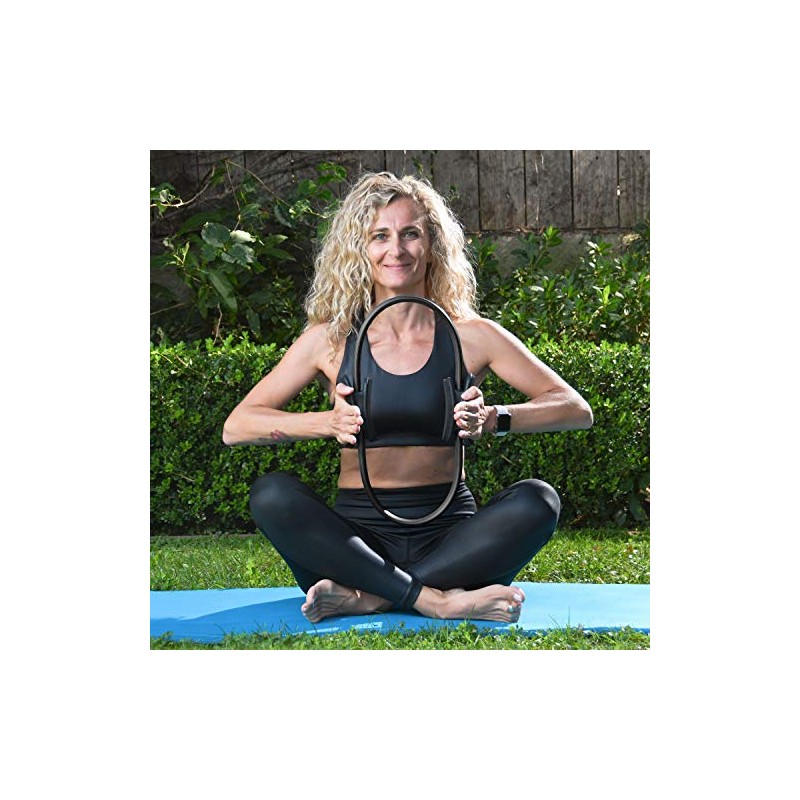 ProSource Fit Pilates Resistance Ring 36cm Dual Grip Handles for