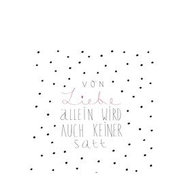 Räder Serviettes "Von Liebe Alone" [German Language] (“Of Love Alone”)