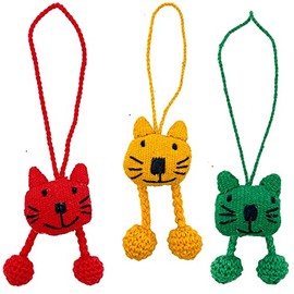 Cat Ornaments - Hand Crochet Set of 3 Cat Ornaments