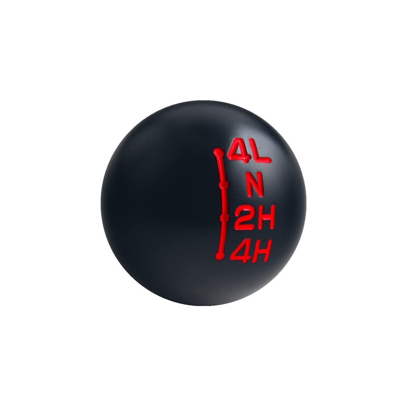DEWHEL Transfer Case Shift Knob Aluminum NP205 7/16"-20 Black w/Red