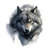 GRAZDesign Wall Tattoo Wolf Black Wall Sticker for Living Room