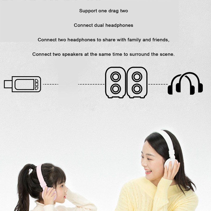 Dual Output Bluetooth Transmitter Bluetooth Transmitter USB AUX Connection Supports