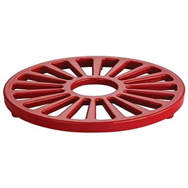 Tramontina Bestow Enameled Cast Iron Round Trivet, 7-inches, Red, Kitchen Potholder for Hot Pans, Pots and Dishes
