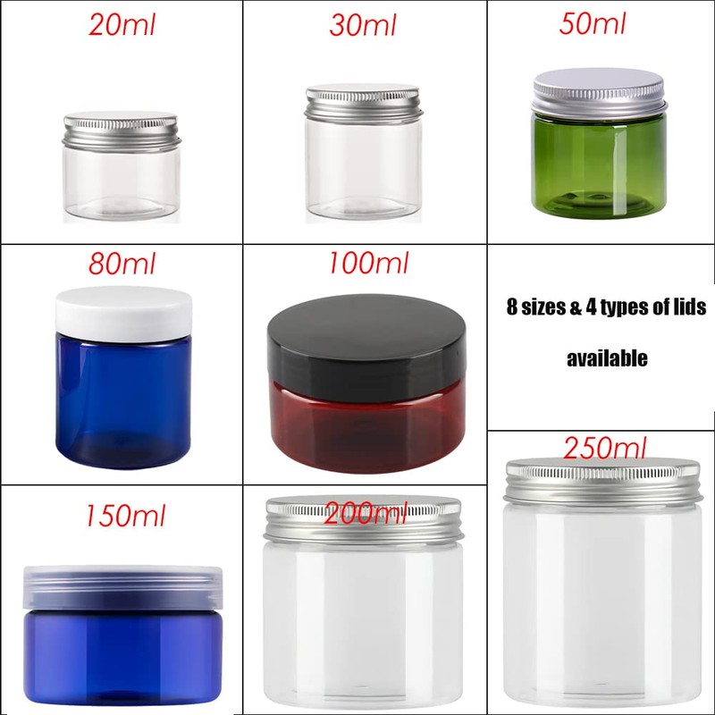 TIANZD Pack of 12 Small 100 ml Transparent Plastic Empty