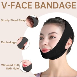 V shape face shaper,Gesichtslifting-BandagDas beste Geschenk für die Schönheit der Frau,Schwarz
