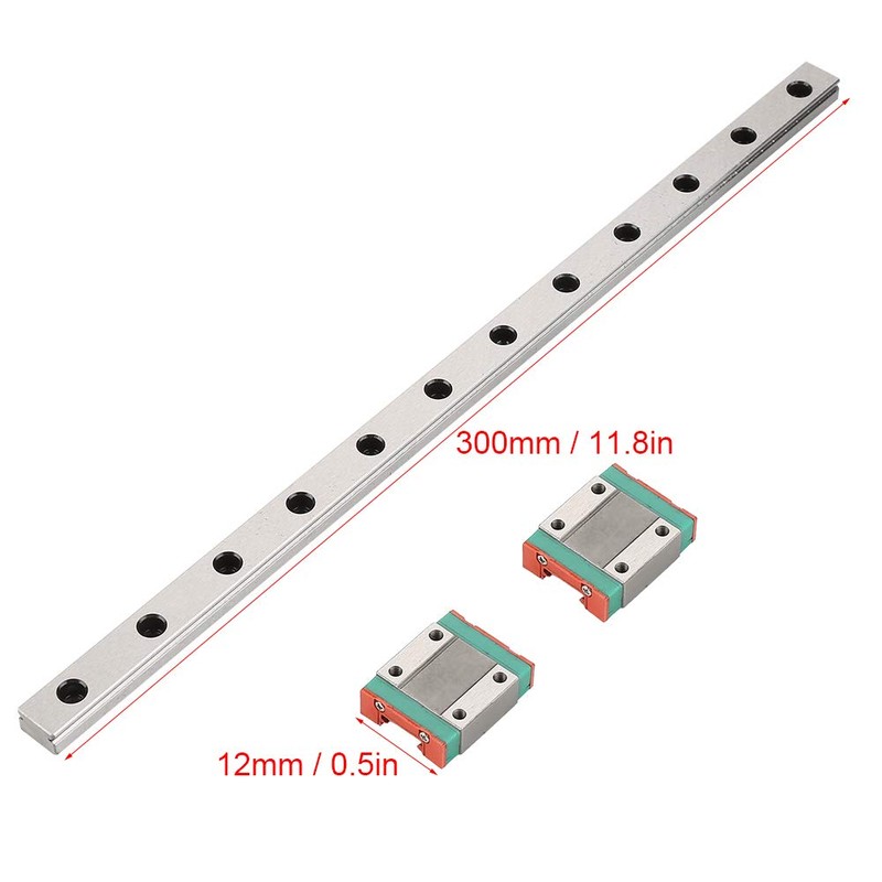 Linear Rail,MGN12 300mm 12mm Width Linear Slide Rail Miniature Guide