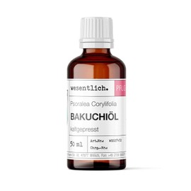 wesentlich. Bakuchi Oil - Natural Retinol Alternative for Refined Skin | Anti-Ageing Face Care to Reduce Lines | 100% Pure in 50 ml Brown Glass
