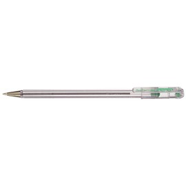 Pentel 0.7 mm Oil Based Ink Slim Barrel Superb Ballpoint Pen - Green (Pack of 12 Pens)