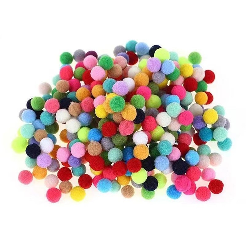 50 pcs 2 cm Pompon Morbidi in Poliestere, Pompon in