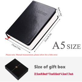 KXF A5 720 Horizontal Line Pages Super Thick Writing Notebooks Journal for Men Women Travel Diary Faux Leather Journal Memo Pad Notepad for Recording Notebook Journal School
