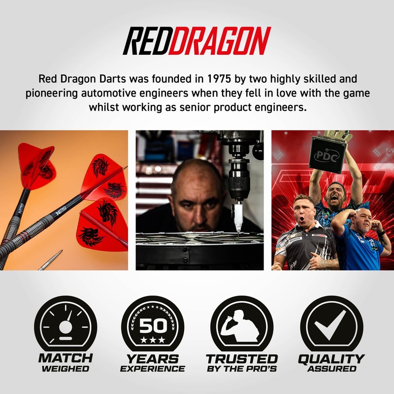 RED DRAGON Darts – Nitro Flite Integrated Flight & Shaft