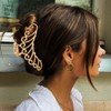 Fashey Peacock Claw Clips Gold Metal Hair Clip 2 Pcs