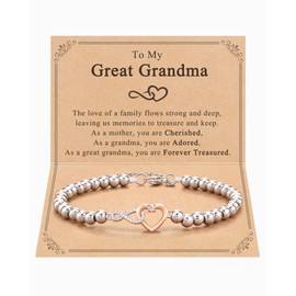 Shonyin Great Grandma Gifts, Gifts for Great Grandma Christmas Mothers Day Gifts Bracelet Stocking Stuffers for Women Adults 2024