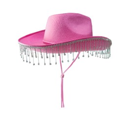 Alandra Party COW-PINK Cowboy Hat with Diamante Droplets