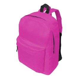 BOGGEUSS Classical Basic Travel Backpack For School Water Resistant Bookbag Pink