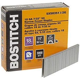 BOSTITCH SX50351/2G-7M 1-1/2-Inch by 18 Gauge by 7/32-Inch Crown Finish Staple (3,000 per Box)