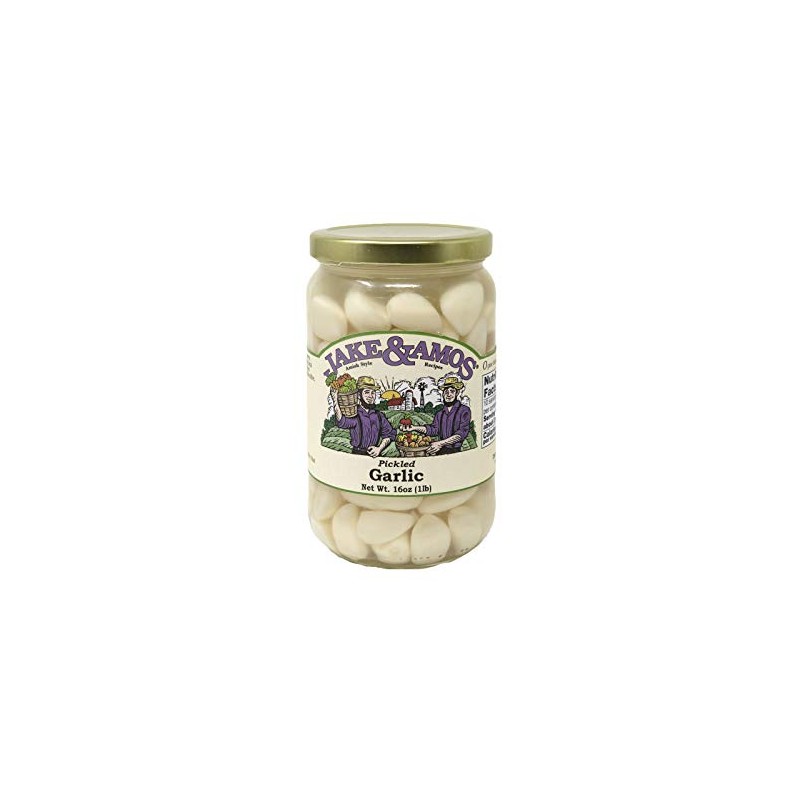 Jake & Amos Amish Style Recipes Pickled Garlic Cloves- 16
