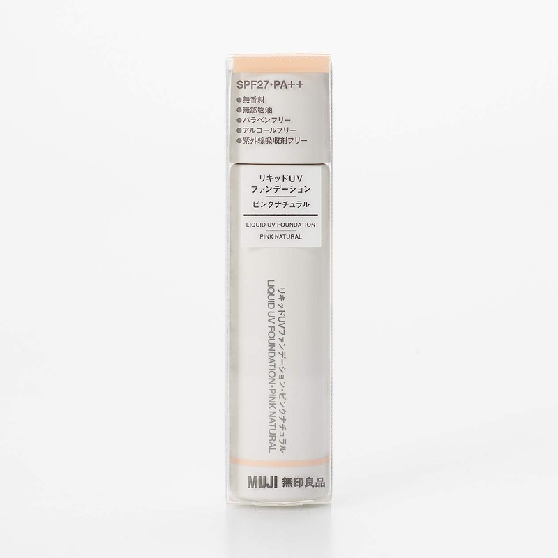 MUJI 02124748 Liquid UV Foundation, Pink Natural SPF 27, PA++