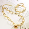 LANE WOODS Gold Chain Necklace and Bracelet for Women Ladies