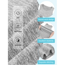 Poroka 5 Pack Girls Active Dry Fit Tank Top Kids Sleeveless Racerback Tank Tops Girls Athletic Dance Performance Tops