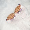 Angora Bear Handmade Nail Tips - Oval L / 앙고라