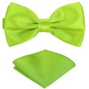 BomGuard Men's Bow Tie with Pocket Square Set - Bow