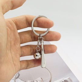 Mini Cute Baseball Keychain Sport Key Chain Rings for Men Women Boys Girls