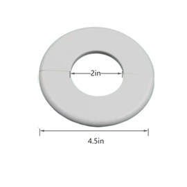 Wyywtc Pool & SPA Ladder, Hand Rail Escutcheon Plate Cover Replace，Pool handrail Base Decorative Cover(2 PCS White), WY-ZSG-2W-80