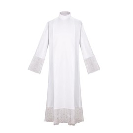 AwwwCos White Priest Long Robe Men Pastor Cassock Gown Catholic Clergy Pulpit Cloak Christian Vestment Liturgical White XL