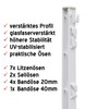 VOSS.farming 20 x Plastic Stakes, 74 cm, White Pasture Fence,