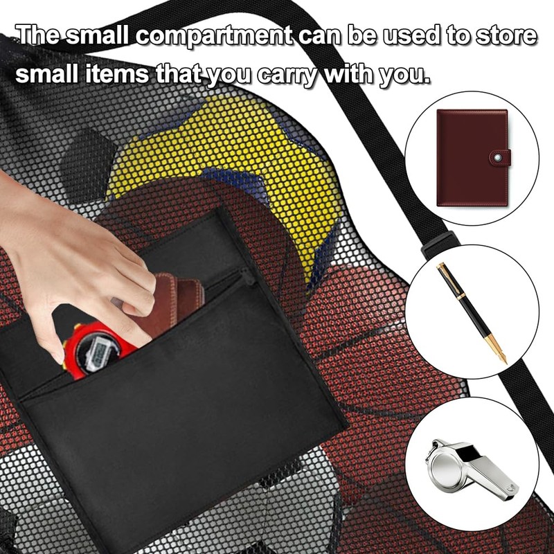 Neikafan Extra Large Sports BallBag 2Pcs NetBag Holds 10-12 Size