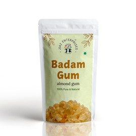 Jiaz Enterprises Almond Gum | Badam Pisin 250 GM (8.8 OZ) | Badam Gum | Gond Katira | Edible Gum | All Natural | Salt-Free | Vegan | No Colors | Gluten Friendly | NON-GMO | 100% Natural
