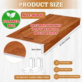 Hoolerry 5 Pcs Wire Shelf Covers Foamed PVC Wire Rack Covers for Removable Closet (Not Wood) Pantry Shelves for Cabinet Bathroom Kitchen Shelving Decoration