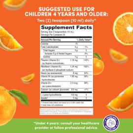 PHARMADEL GirafKids Appetite Booster Syrup for Kids Ages 4+ | 8 Fl Oz Natural Supplement with L-Lysine, Inositol, Calcium & Vitamins | Orange Flavor | Promotes Healthy Appetite & Energy