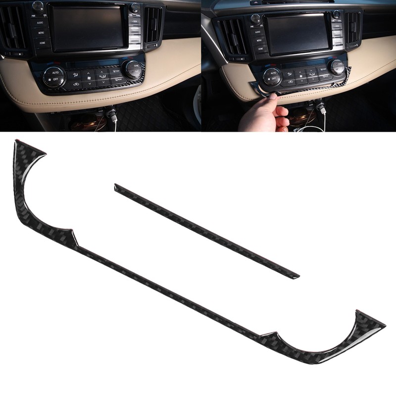 Air Conditioning Switch Trim Carbon Fiber Interior Decoration Fit for