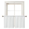 Home Queen White Waffle Bathroom Window Curtains, Water Repellent Rod