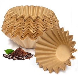 DechoPak 5 Cup Coffee Filter, 100 Count Unbleached Natural Small Basket Disposable Paper Coffee Filter for 4-5 Cup Coffee Maker Pour Over Pot, Suitable for Home Coffee Shop Business Commercial (Brown)